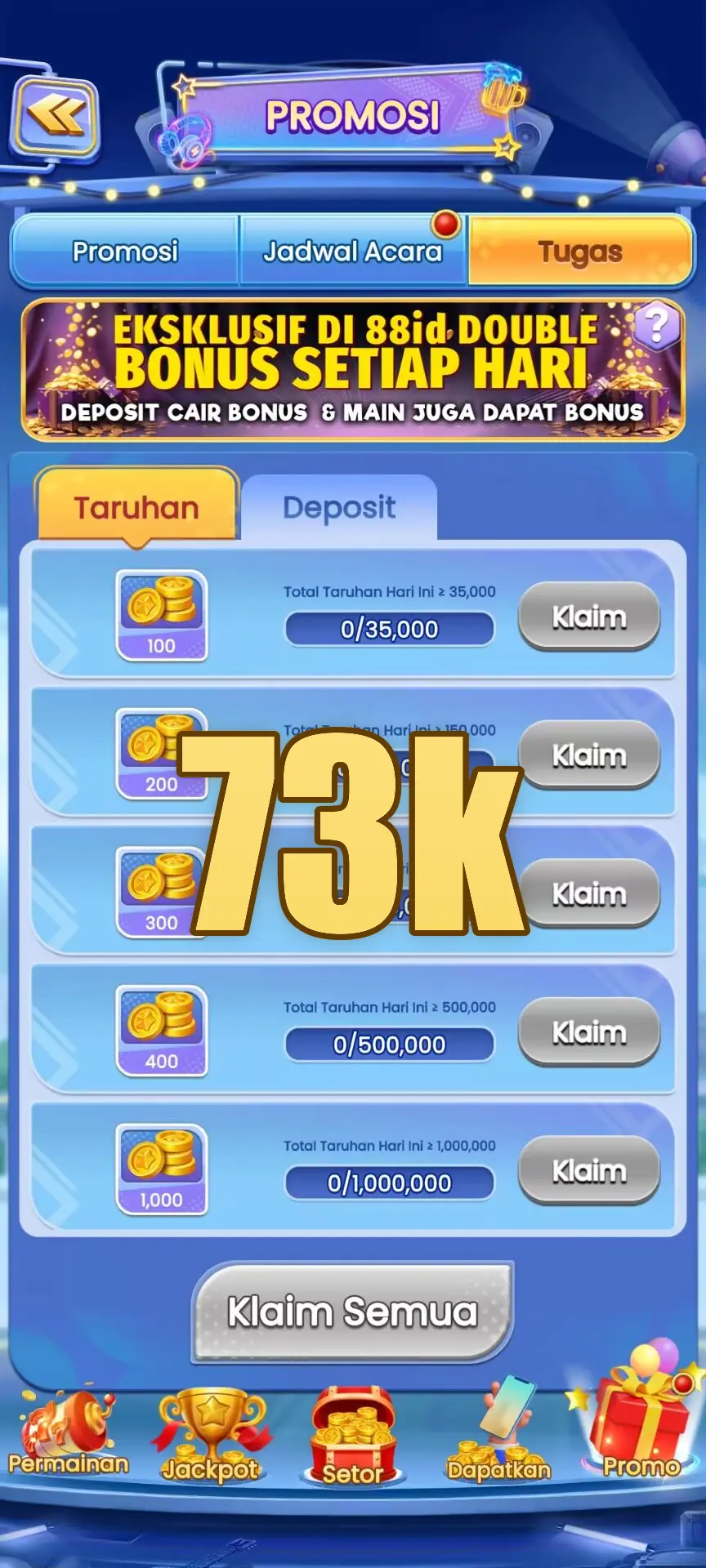 73k Masuk